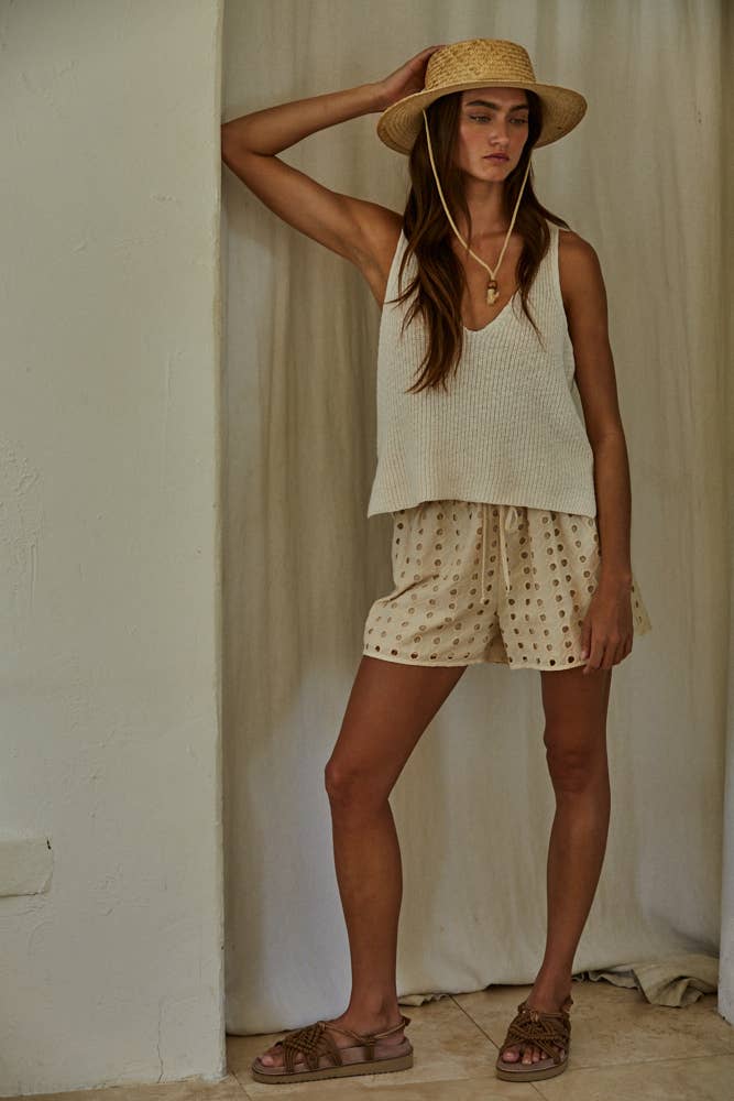 V-Neck Knit Tank Top