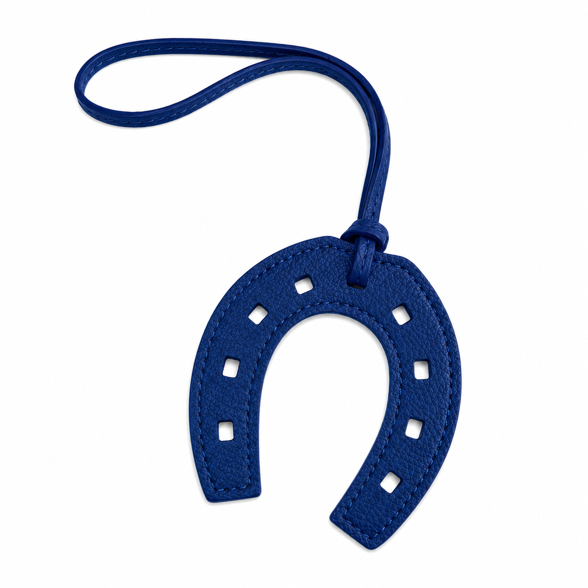 Faux Leather Horseshoe Bag Charm
