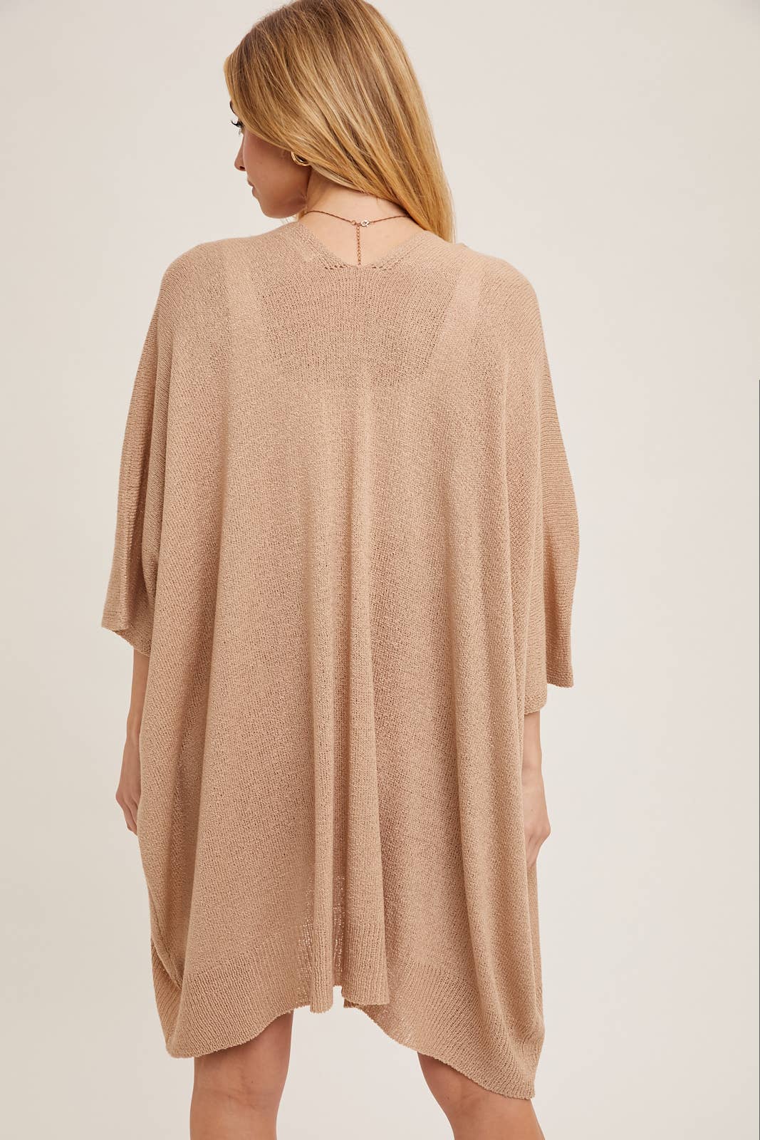 Wide Sleeve Open Front Cardigan