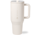 HydroJug Traveler 40 oz Tumbler – Leak Proof Insulated Cup with Handle (Cream)