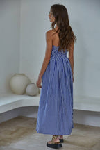 Smocked Bodice Strapless Dress