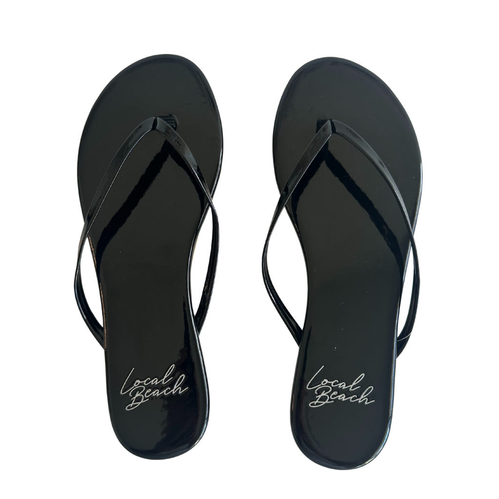 Glossy Flip Flops