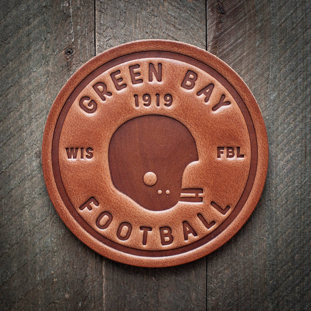 Green Bay Leather Coaster