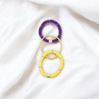 Gold Purple Game Day Stack Bracelet, School Spirit Jewelry