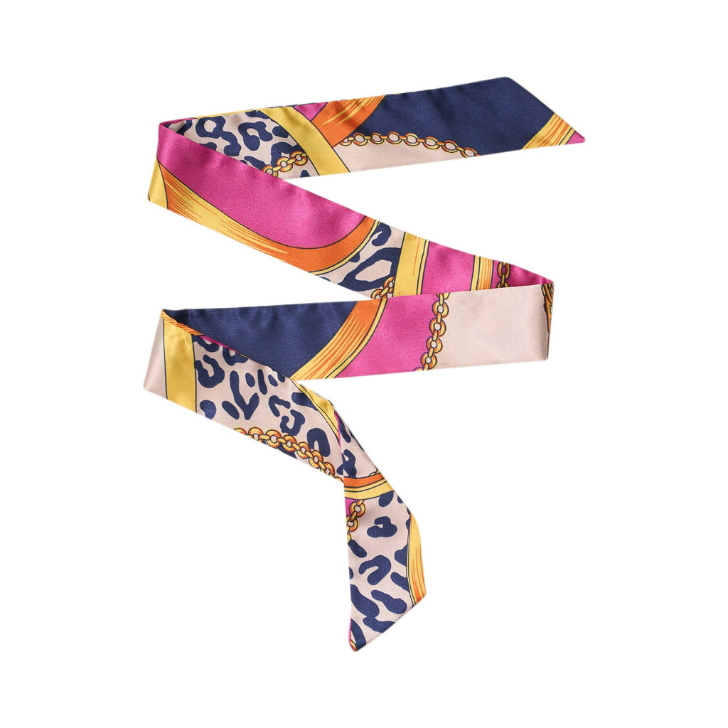 Silky Printed Twilly Bag Scarf