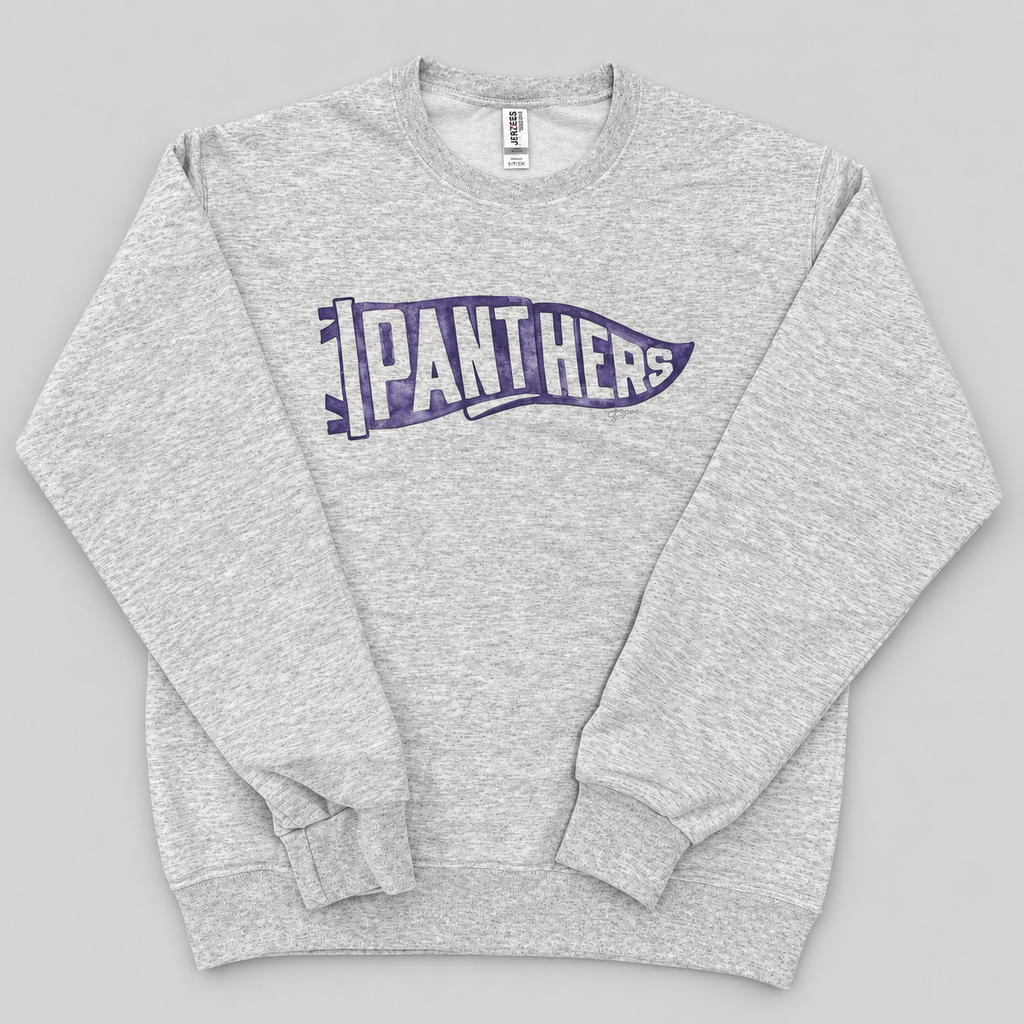 Panthers Pennant Crewneck Sweatshirt & Tee