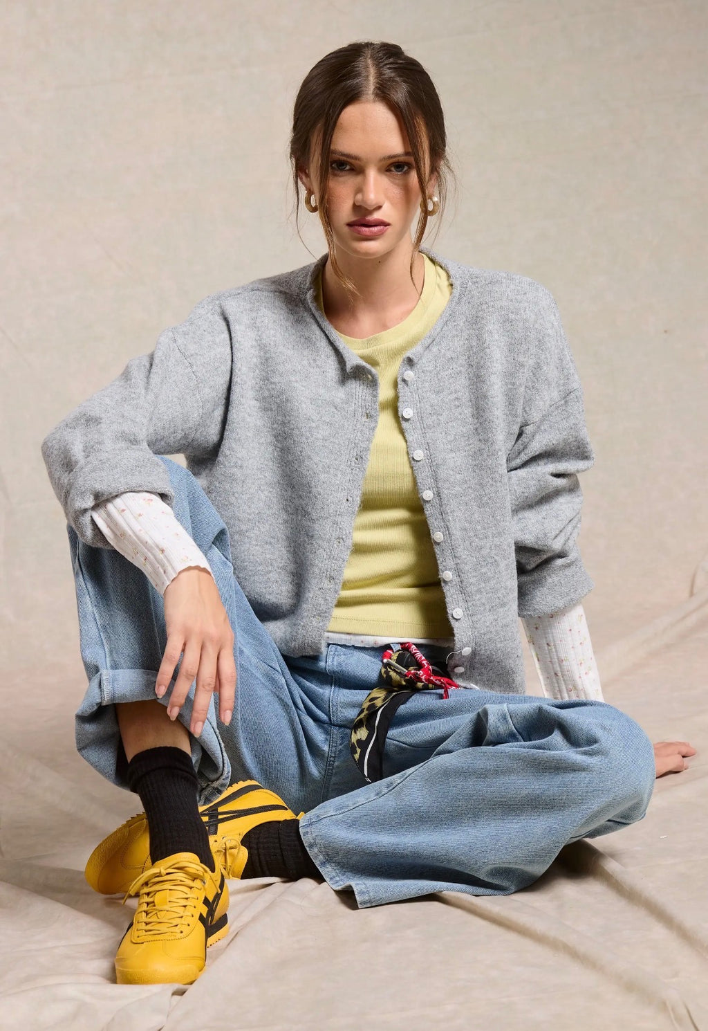 Long Sleeve Button-Down Cardigan