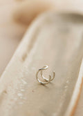 Double Up Ear Cuff | 14kt Gold Fill + Sterling Silver