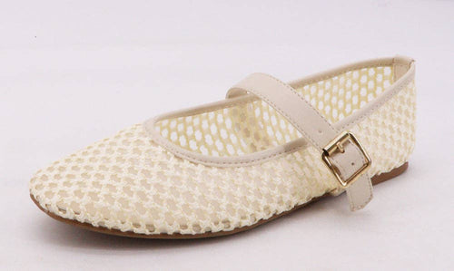 Bamboo Woven Mesh Mary Jane Flats – Lightweight & Breathable