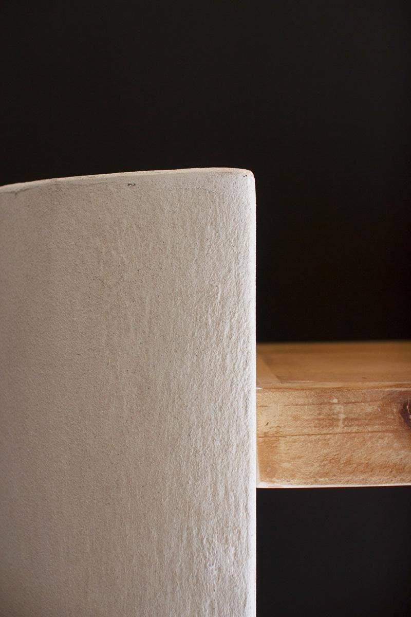 TEXTURED  SHELVING UNIT WITH FOUR WOODEN SHELVES #1