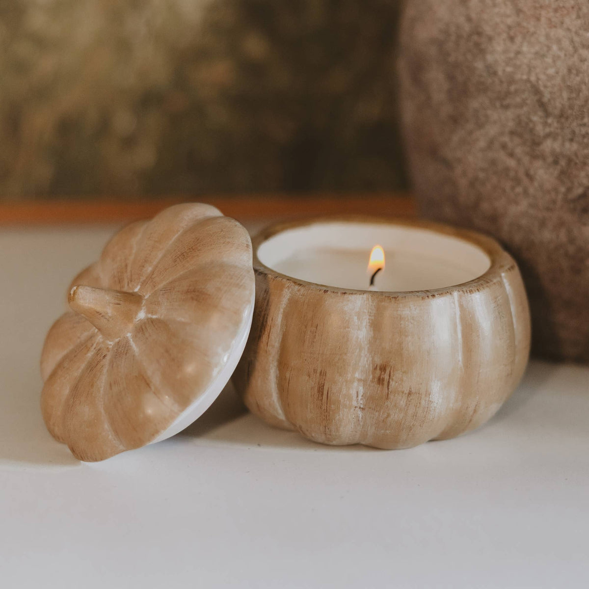 Pumpkin Spice Soy Candle in Ceramic Pumpkin – 8 oz
