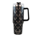Deer Print 40 oz Tumbler – Black