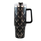 Deer Print 40 oz Tumbler – Black