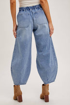 DRAWSTRINGS BARREL JEANS
