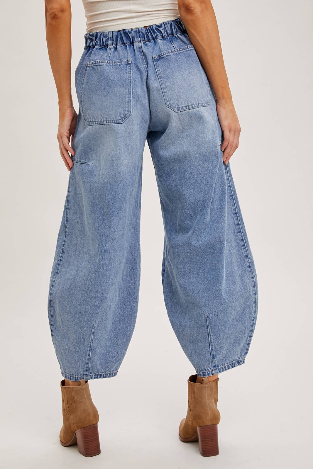 DRAWSTRINGS BARREL JEANS