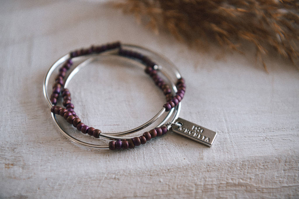 Beaded Triple Wrap Bracelet