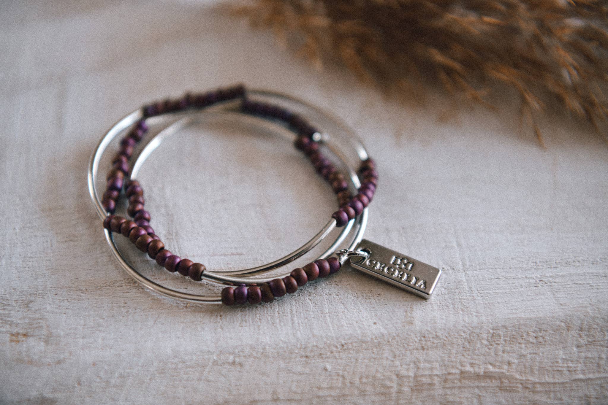 Beaded Triple Wrap Bracelet