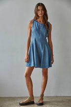 Denim Sleeveless Mini Dress