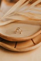 Double Up Ear Cuff | 14kt Gold Fill + Sterling Silver