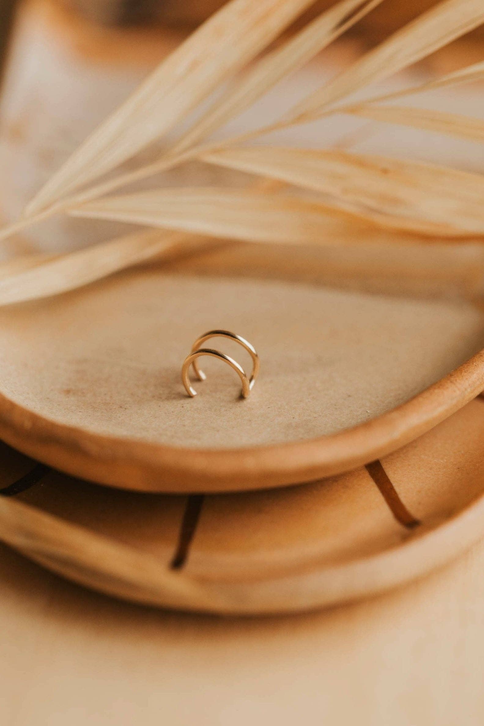 Double Up Ear Cuff | 14kt Gold Fill + Sterling Silver