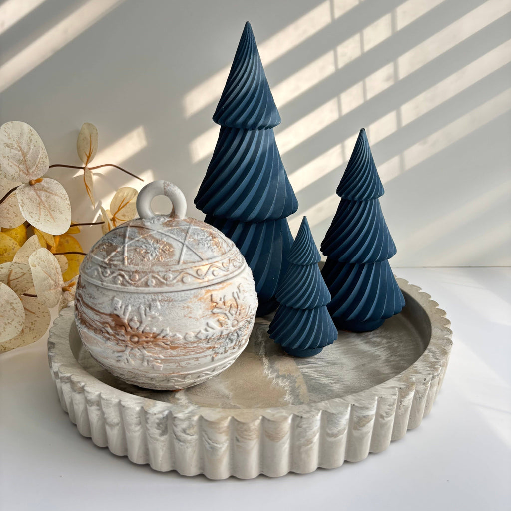 Snowflake Bauble Candle | Coconut Soy Wax Christmas Decor