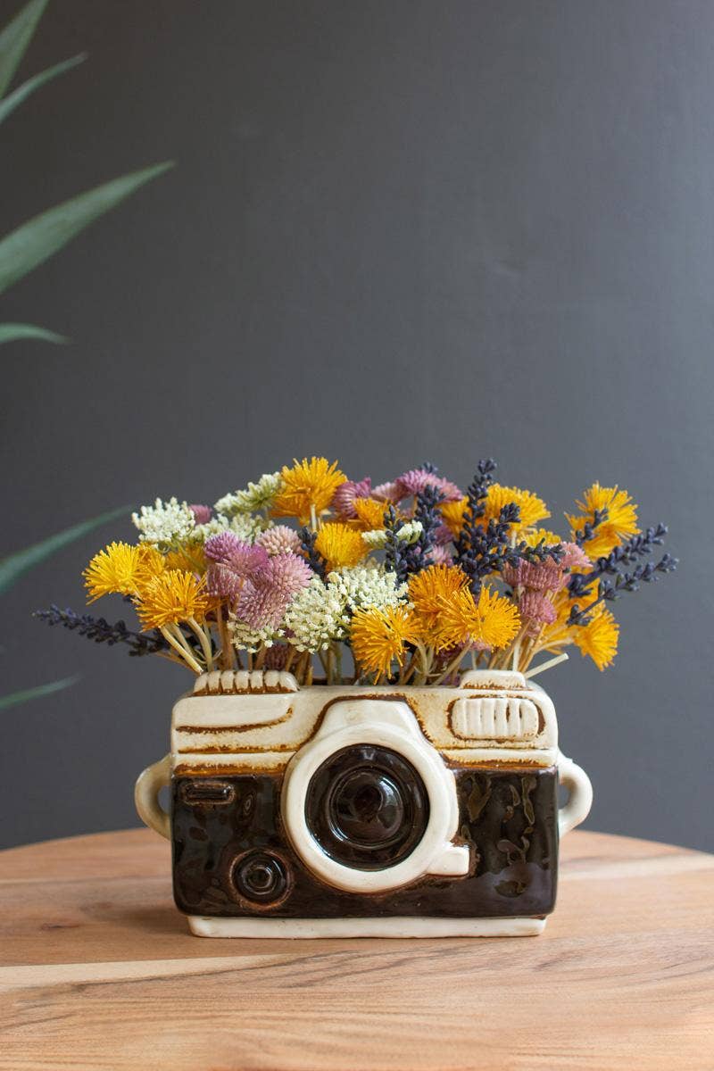 Vintage Ceramic Camera Planter