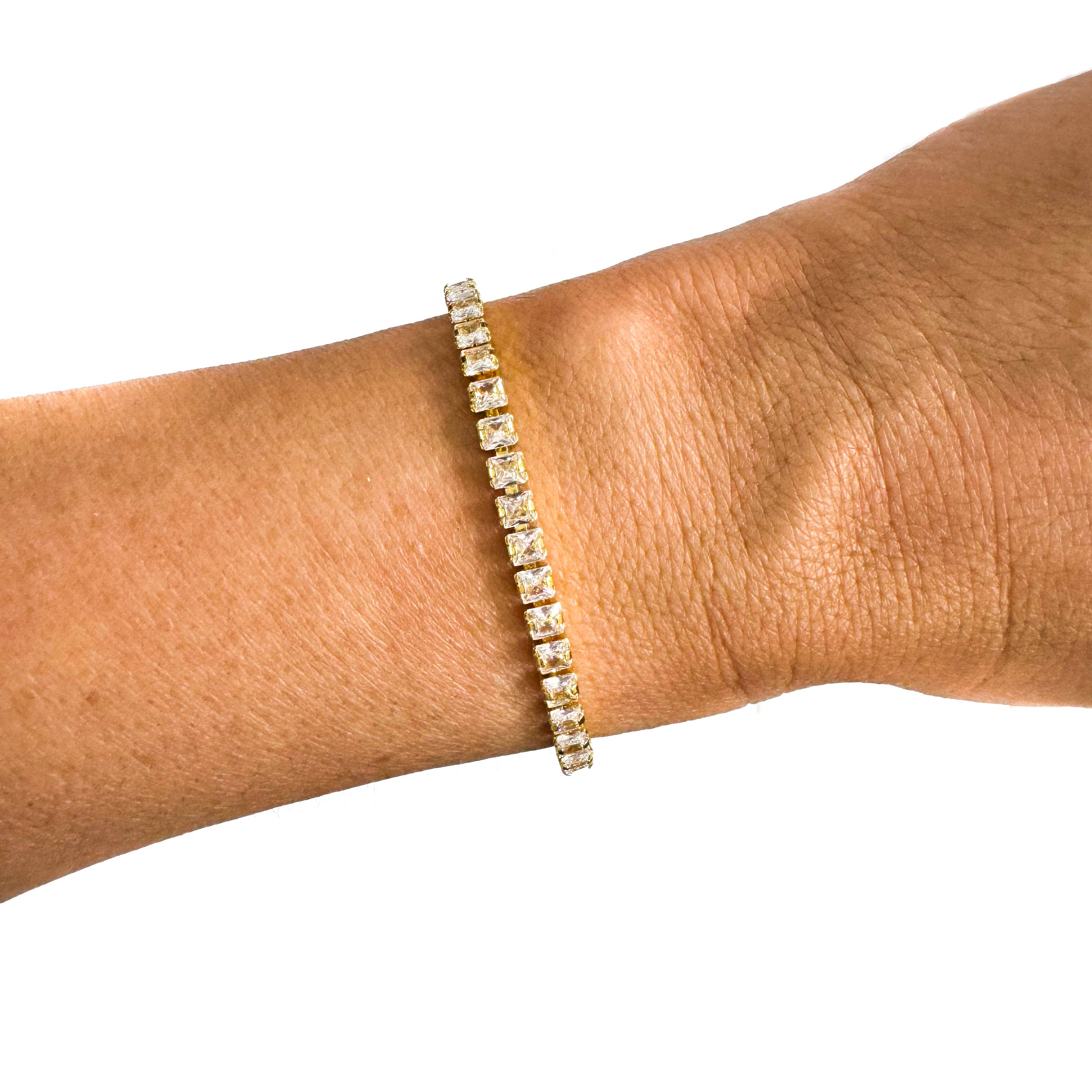 Semi-Precious Pavé Adjustable Bracelet