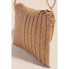 Woven Envelope Clutch Bag - Textured Paper Weave