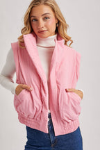 Bomber Style Puffer Vest