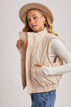 Bomber Style Puffer Vest