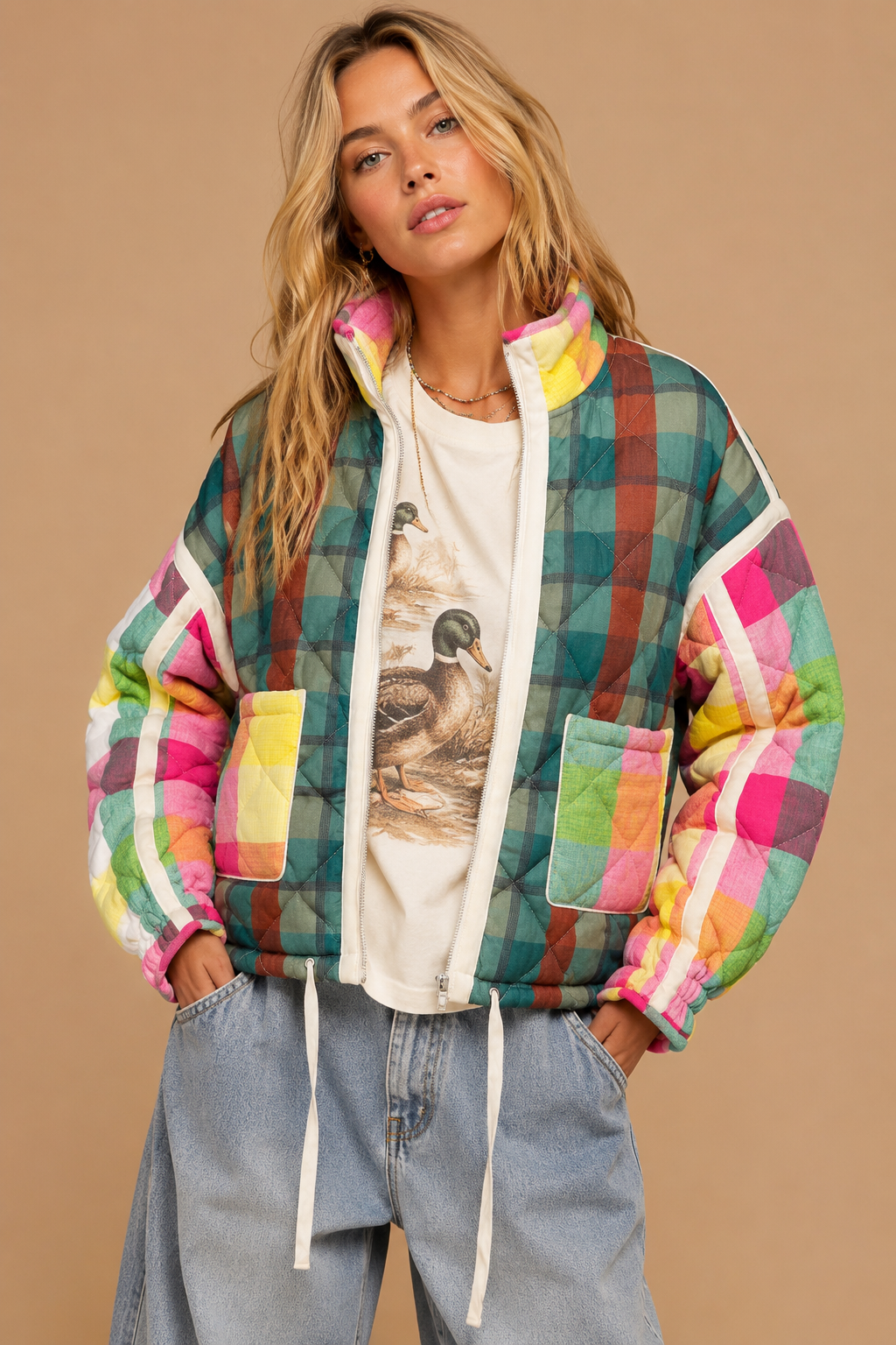 Quilted Patchwork Puffer