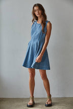 Denim Sleeveless Mini Dress