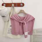 Luxe Solid Knitted Knotted Shawl Wrap