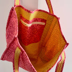 Lacey Quilted Tote – Pink Floral