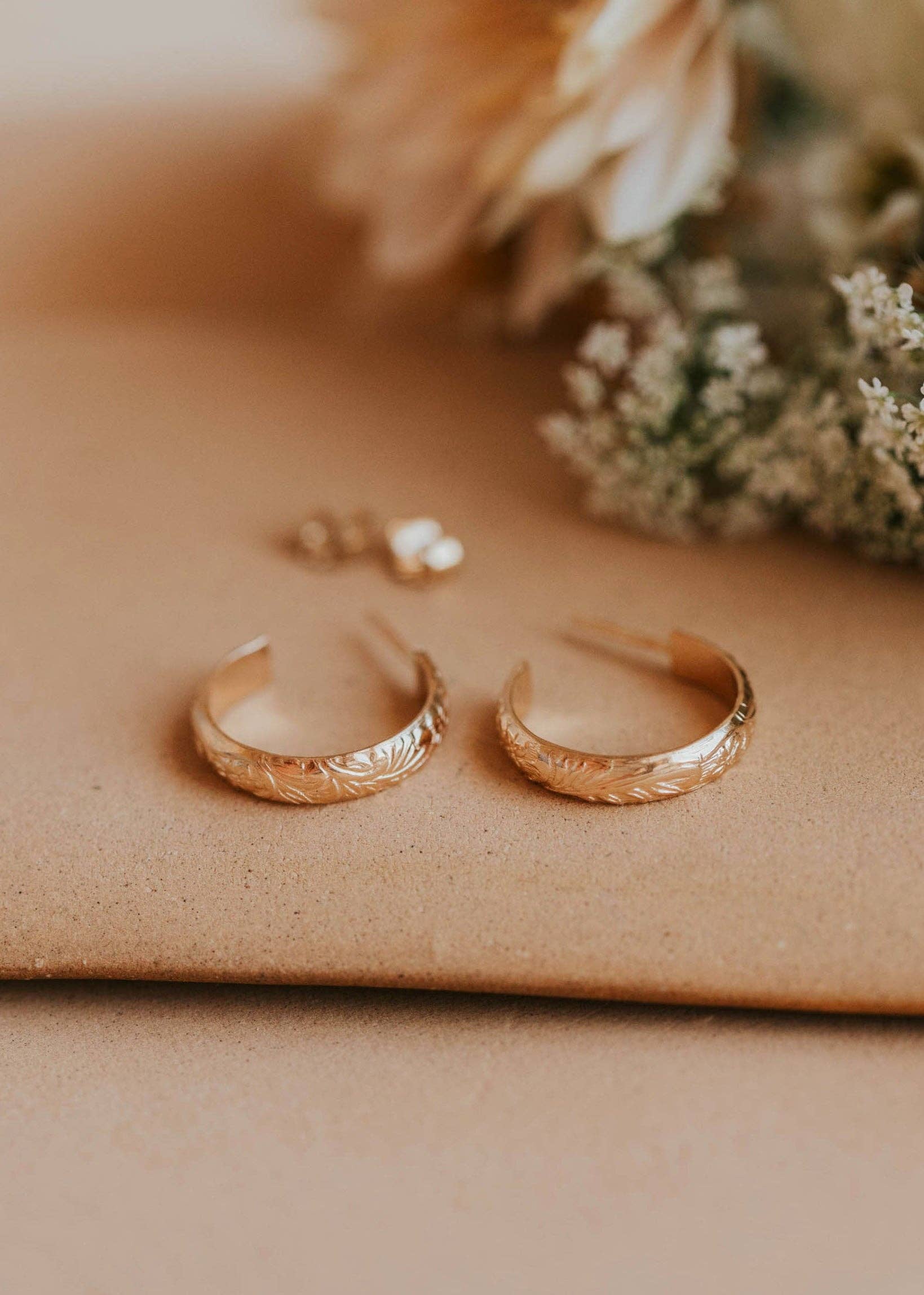 Flora Hoops | 14kt Gold Fill + Sterling Silver