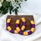 Purple and Gold Game Day Earrings