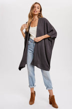 Wide Sleeve Open Front Cardigan