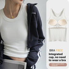 Ribbed Built-In Bra Tank