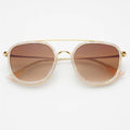 Weston Round Acetate Unisex Sunglasses - Light Pink/Brown