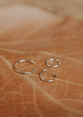 Tiny Hoops | 14kt Gold Fill + Sterling Silver