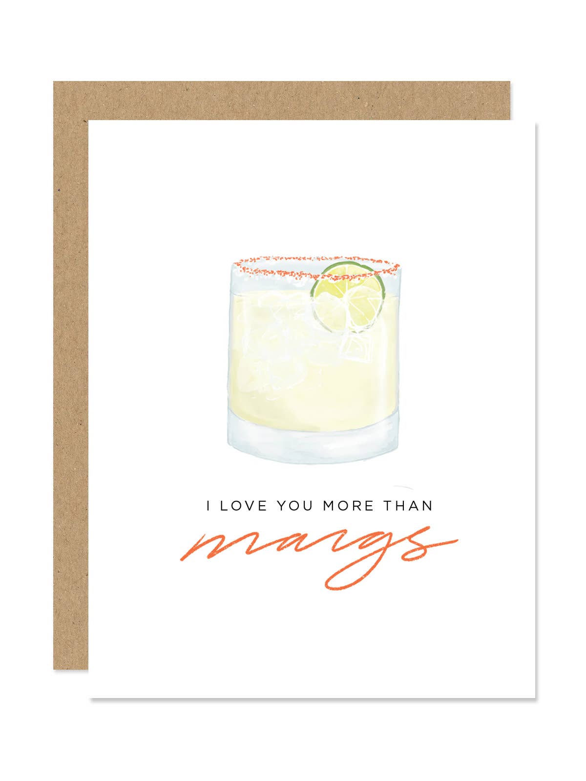 "I Love You More Than Margaritas" Funny Love Card