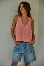 V-Neck Knit Tank Top