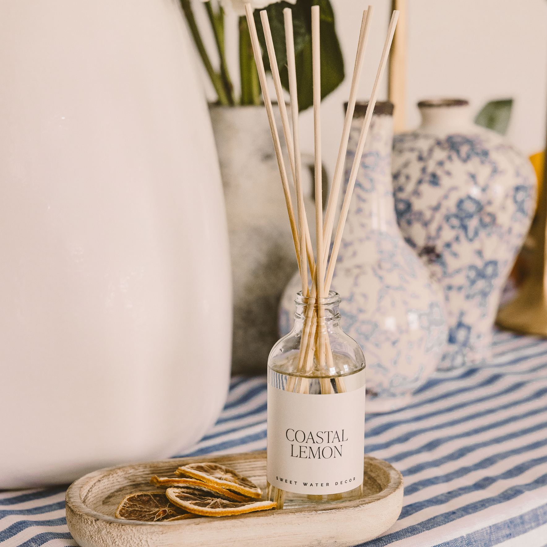 Coastal Lemon Reed Diffuser | Sweet Water Decor