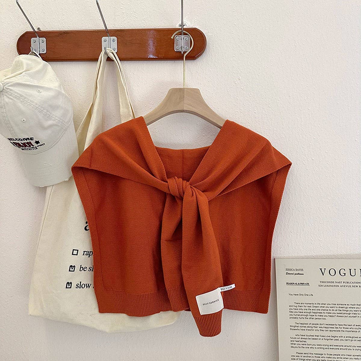 Luxe Solid Knitted Knotted Shawl Wrap