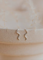 Tiny Wave Ear Climbers | 14kt Gold Fill + Sterling Silver