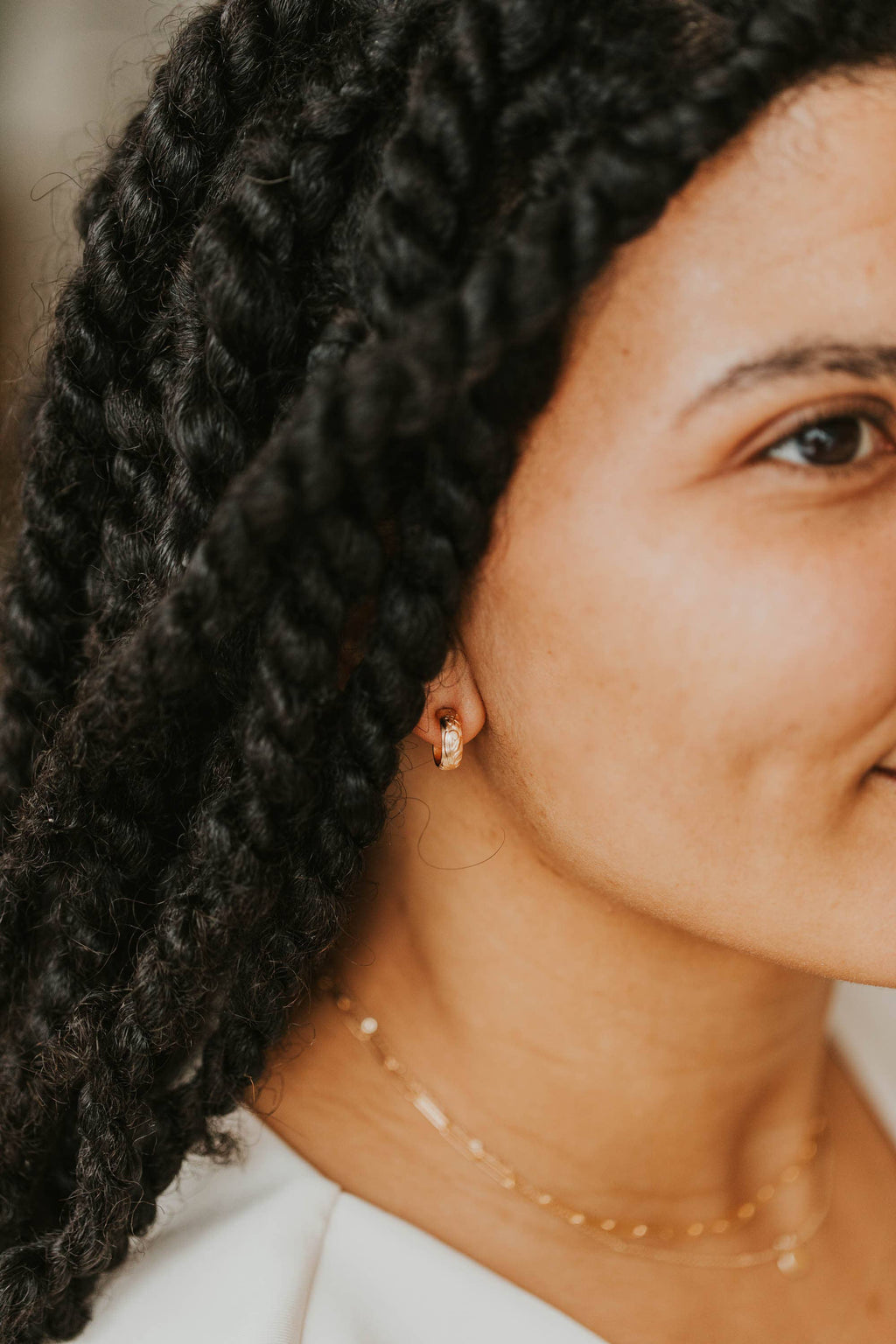 Baby Flora Hoops | 14kt Gold Fill + Sterling Silver