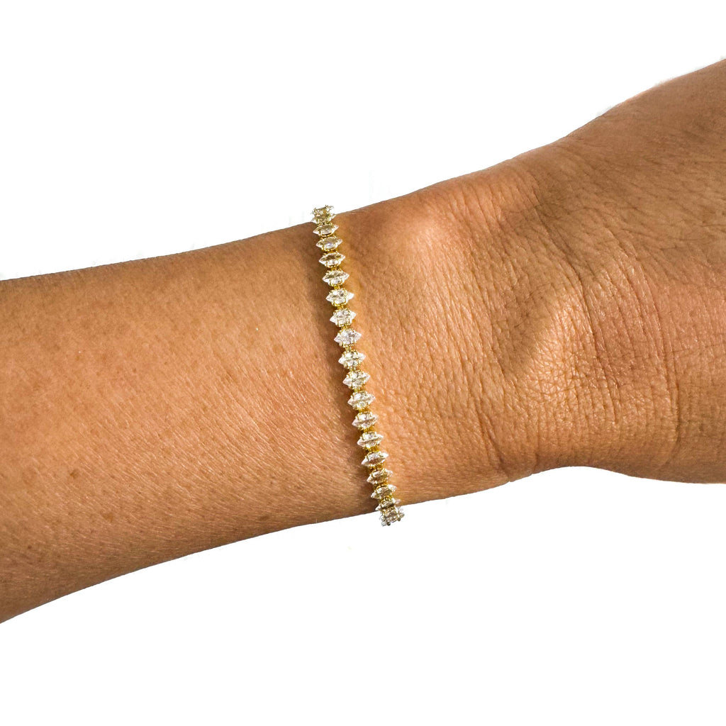 Semi-Precious Pavé Adjustable Bracelet