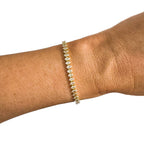 Semi-Precious Pavé Adjustable Bracelet