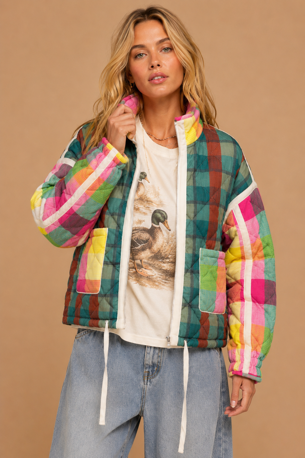 Quilted Patchwork Puffer