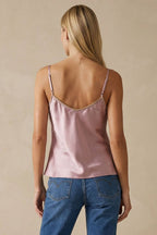 Luxe Whipstitch Satin Cami
